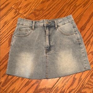 Light Denim Mini Skirt
